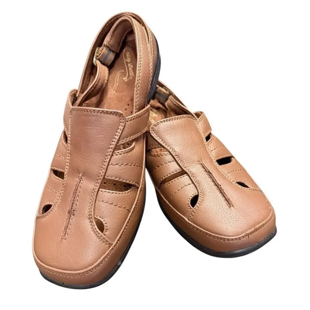 Easy Street Comfort Wave Sling Back Adjustable Flats Sx. 9.5W